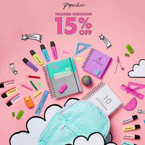 teacher discount at Paperchase